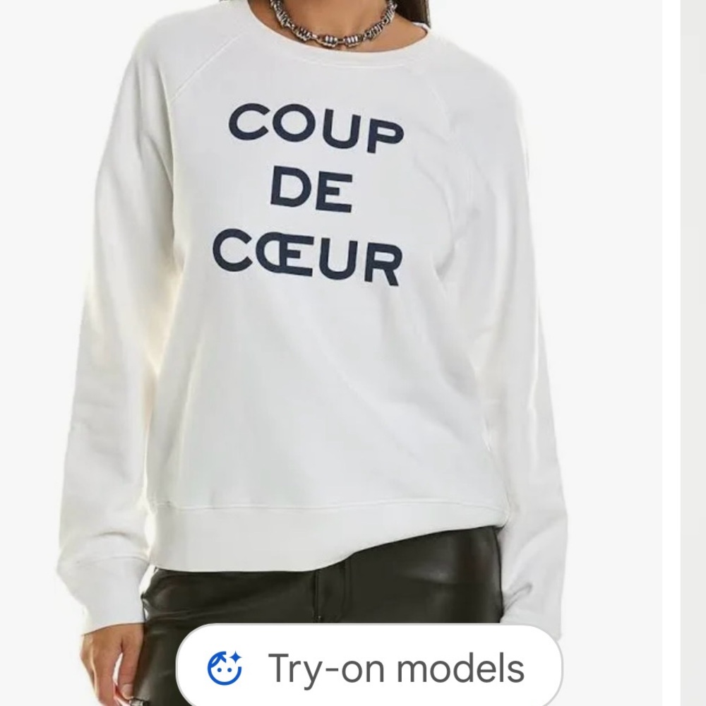 Zadig & Voltaire White Sweatshirt with Navy Text